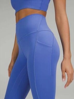 Like New Lululemon Align High-Rise Crop Leggings w/Pockets 28” Wild Indigo Sz 6